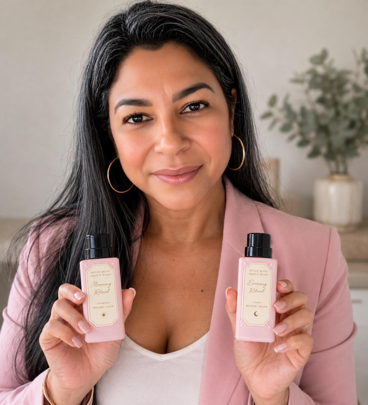 Morning & Night Ritual Bottles — Refillable Skincare Organizer Set