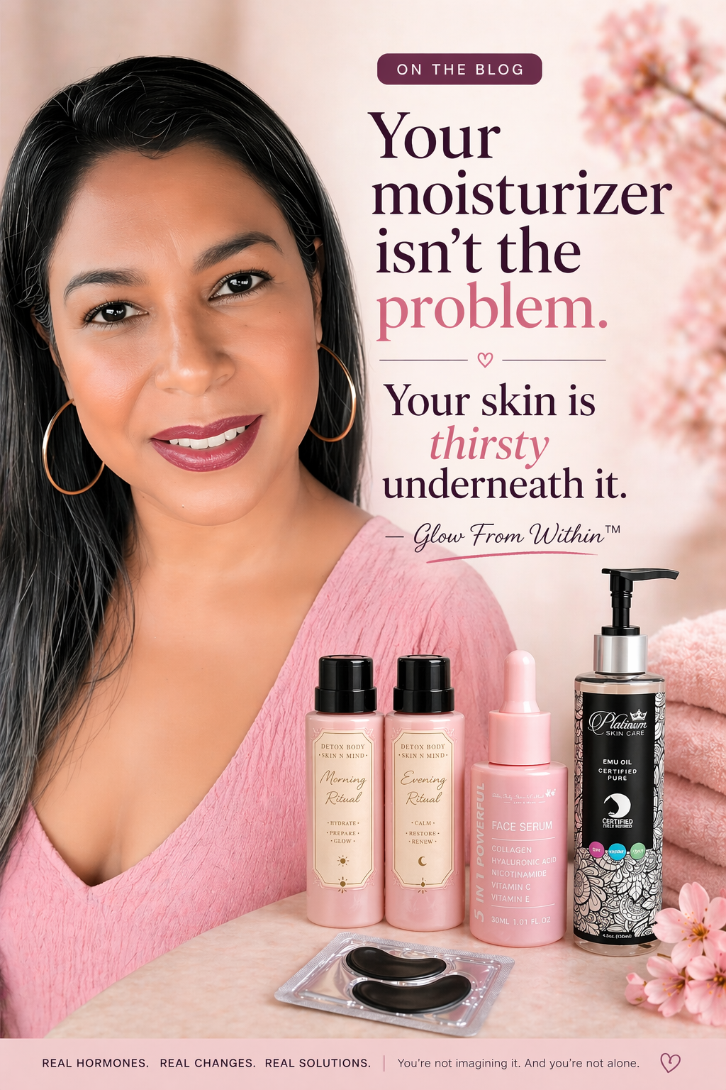 Your moisturizer isn't the problem. Your skin is thirsty underneath it.💦
