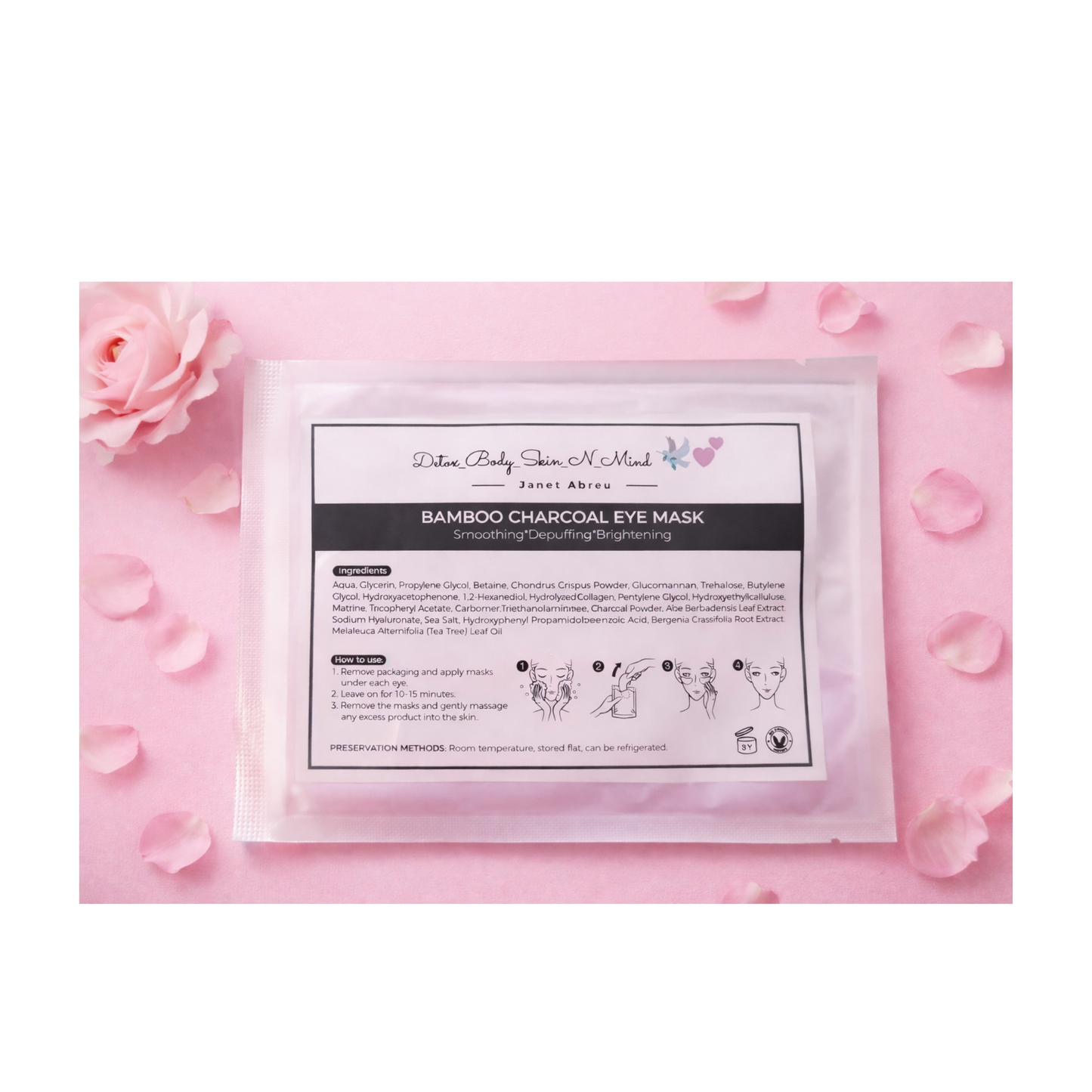 Bamboo Charcoal Collagen Eye Patches – 5 Pairs