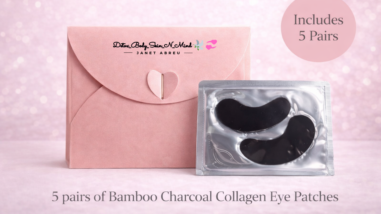 Bamboo Charcoal Collagen Eye Patches – 5 Pairs