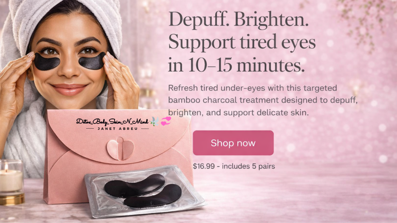 Bamboo Charcoal Collagen Eye Patches – 5 Pairs