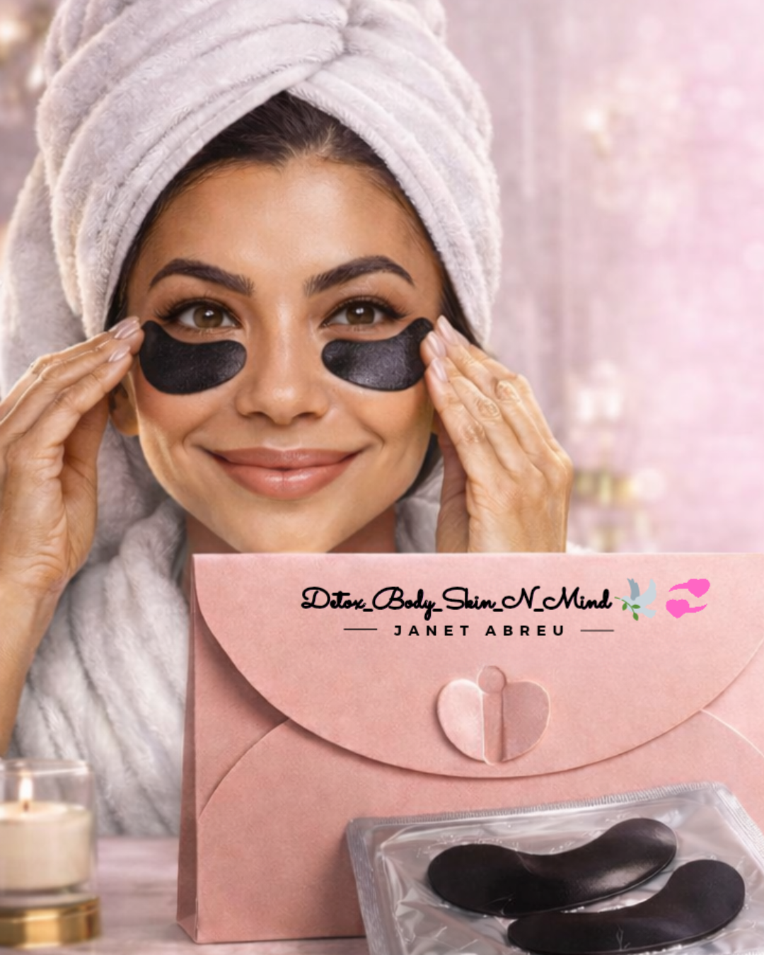 Bamboo Charcoal Collagen Eye Patches – 5 Pairs