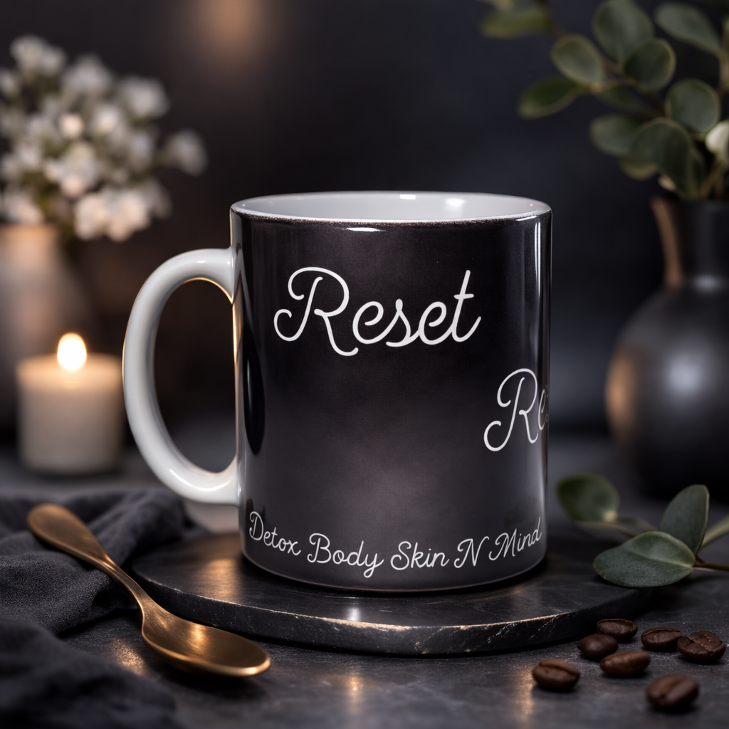 Rest • Restore • Radiate – Motivational Ceramic Mug