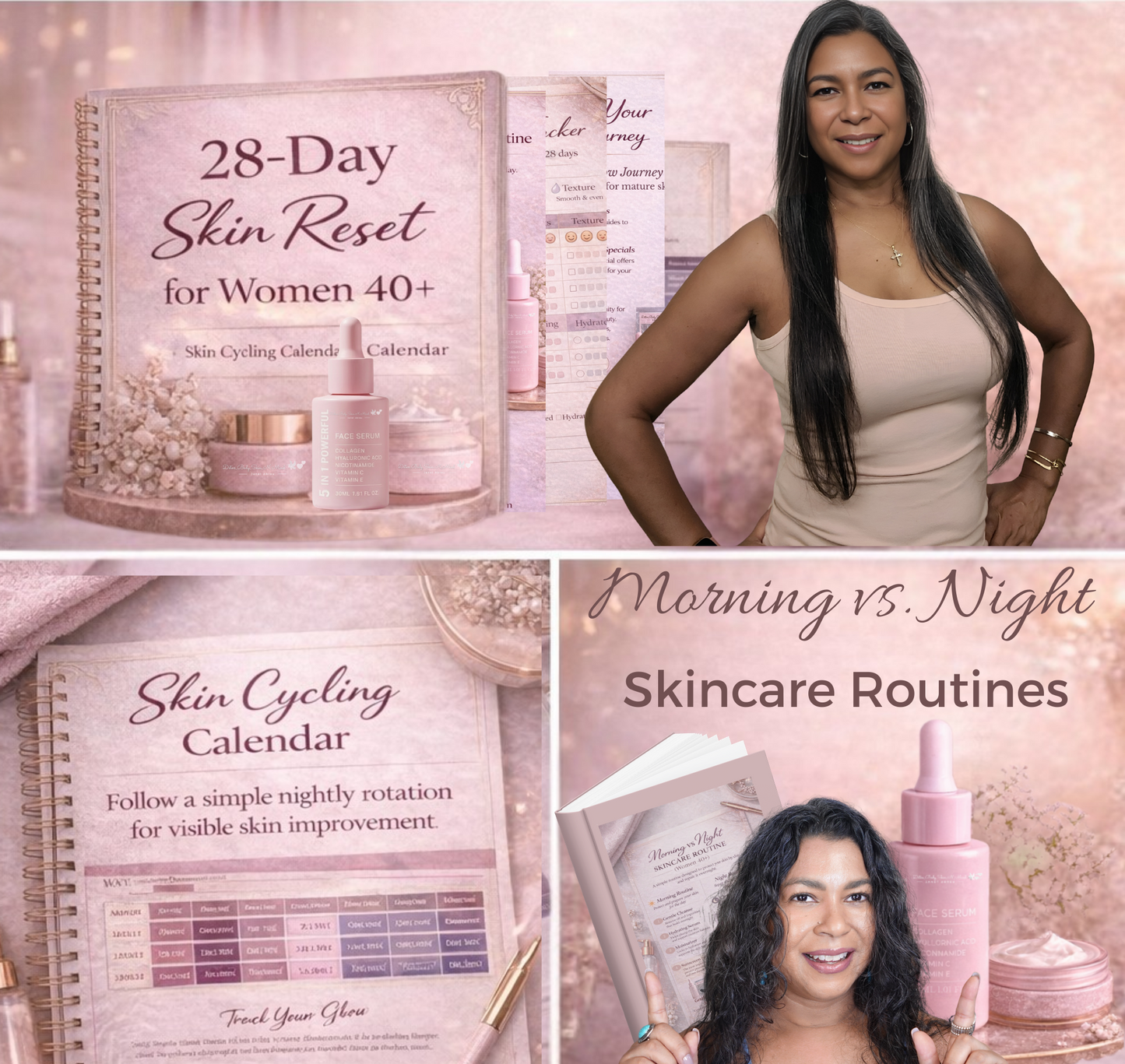 28-Day Skin Cycling Calendar for Women 40+ | Free Skincare Guide