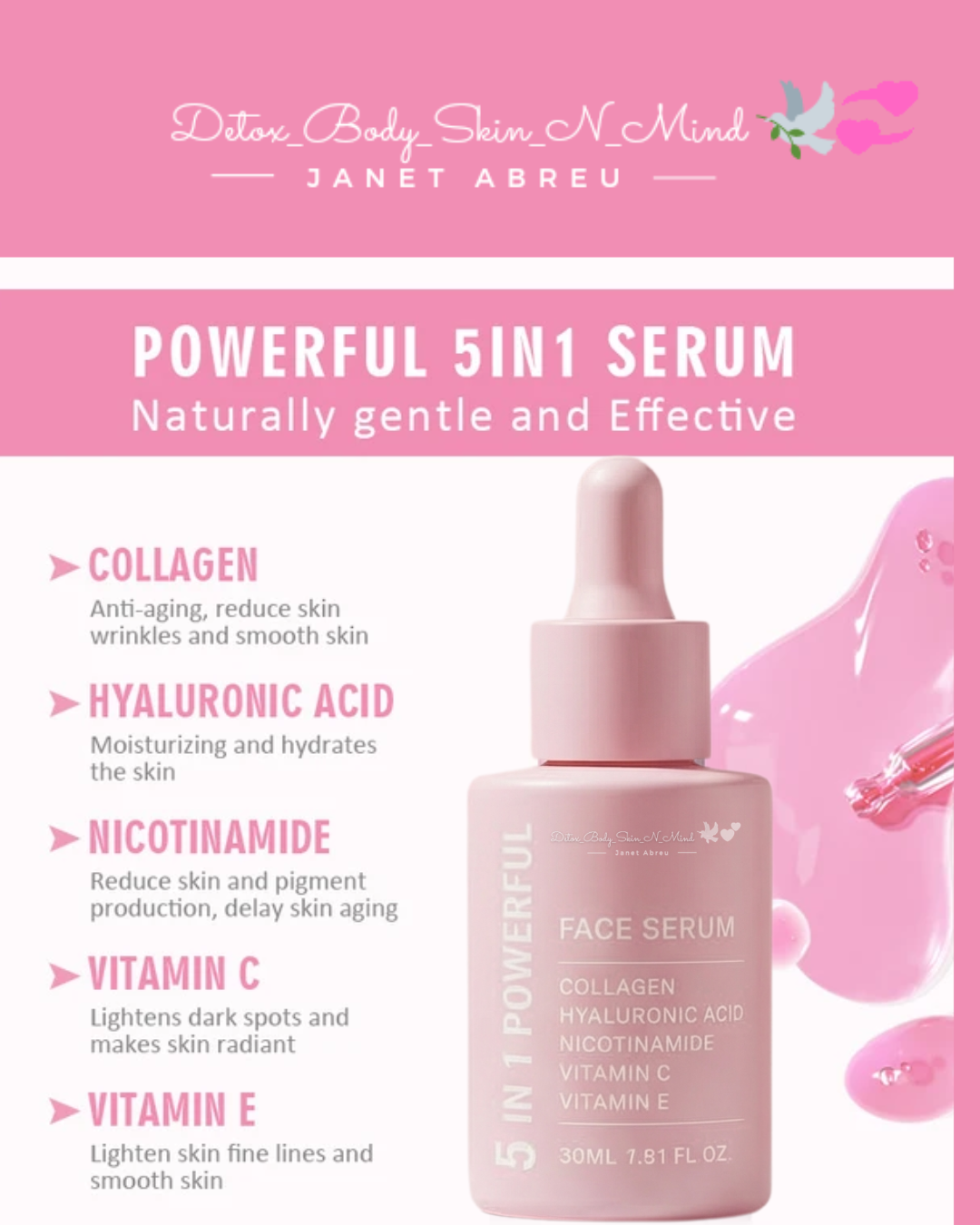 5-in-1 Powerful Face Serum Hydration. Repair. Visible Glow.