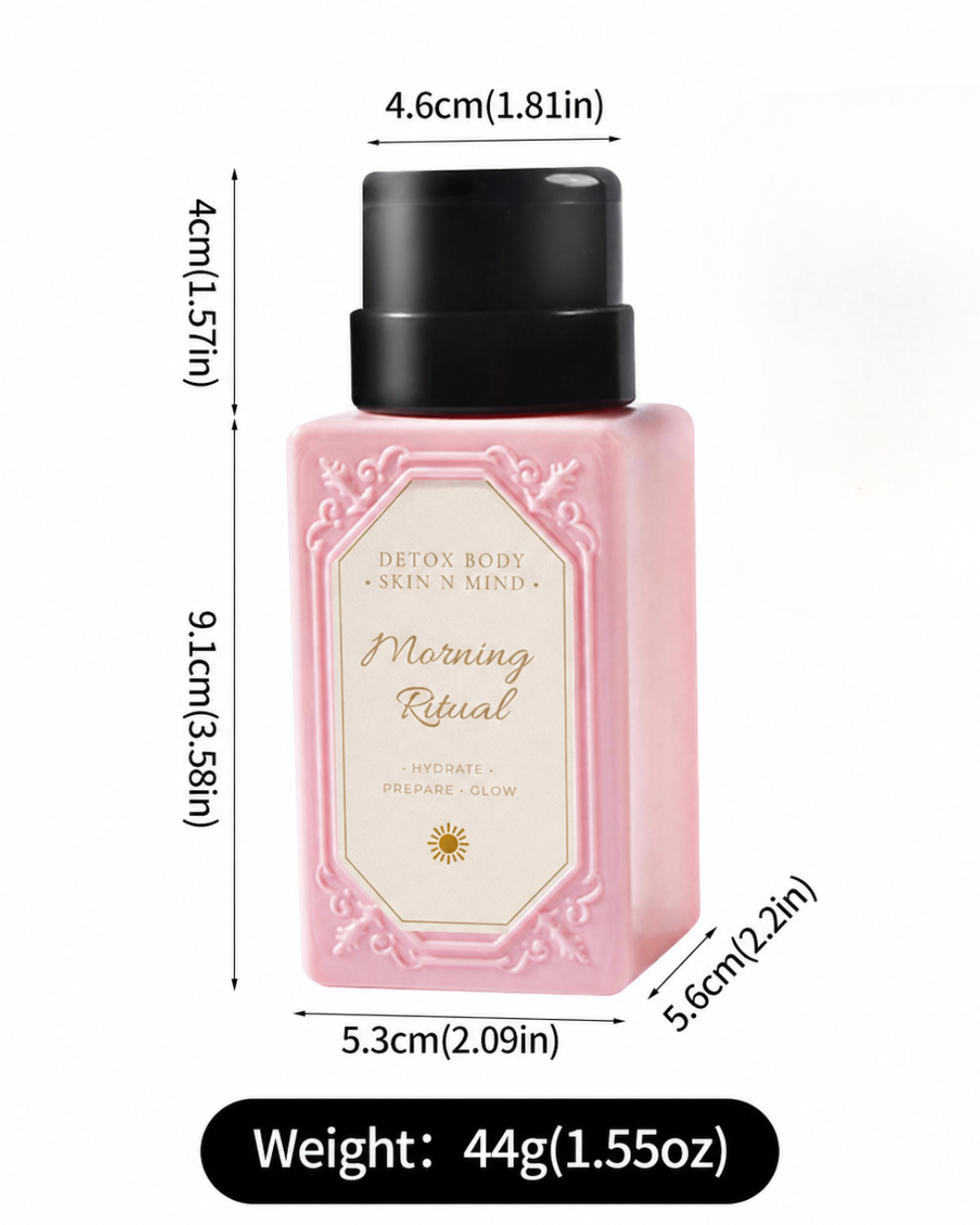 Morning & Night Ritual Bottles — Refillable Skincare Organizer Set